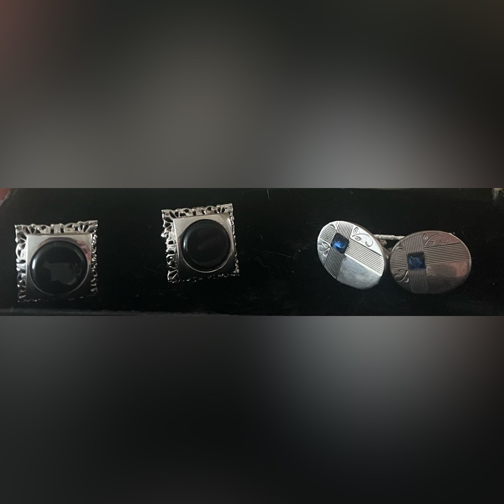 Set of 2 STACY Vintage CUFF LINKS Formal Wear